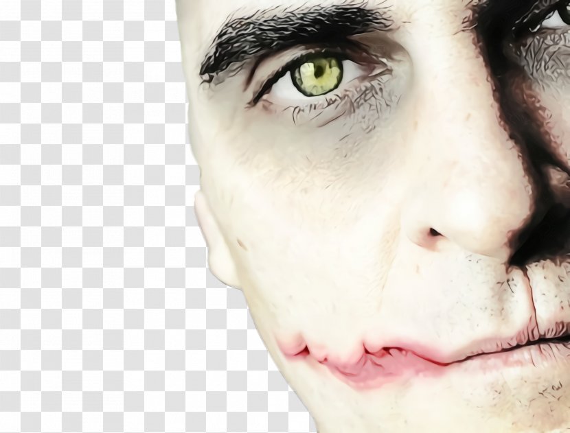 Joker Face - Closeup - Black Hair Smile Transparent PNG