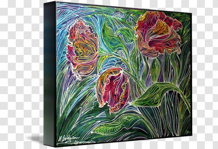 Floral Design Acrylic Paint Painting Modern Art Transparent PNG