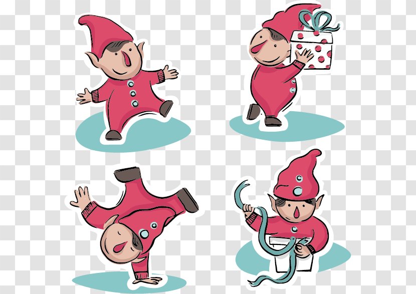 Santa Claus Christmas Clip Art - Pink - Four Clown Transparent PNG
