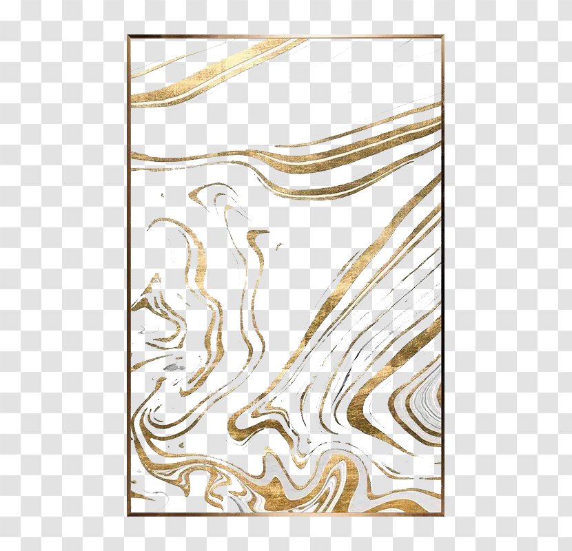 Painting Art Illustration - Rectangle - Gold Shading Transparent PNG