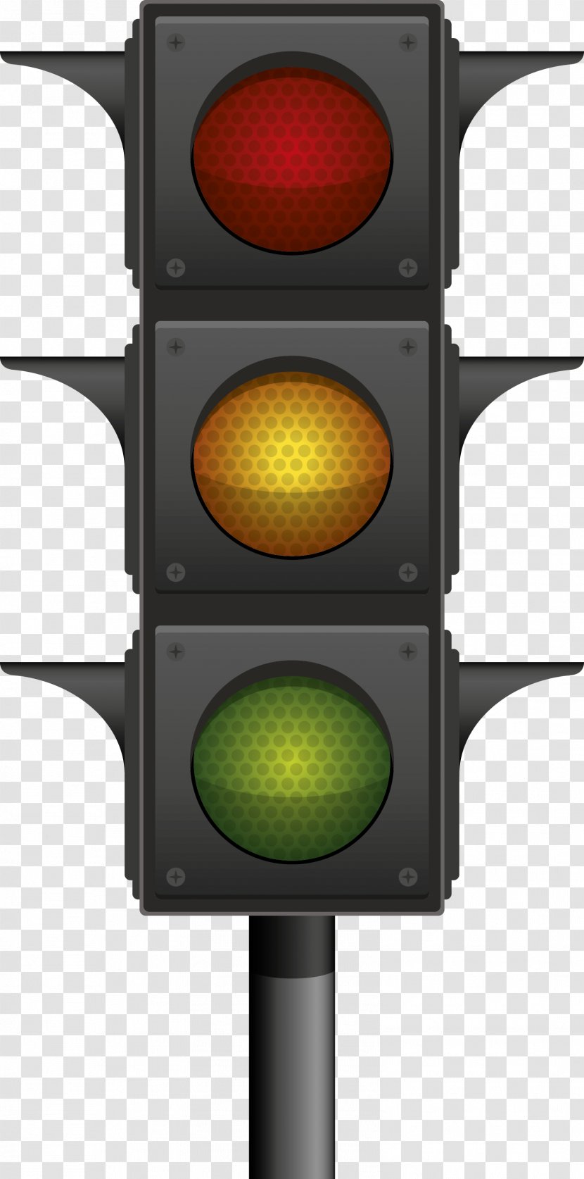 Traffic Light Euclidean Vector - Yellow - Lights Transparent PNG