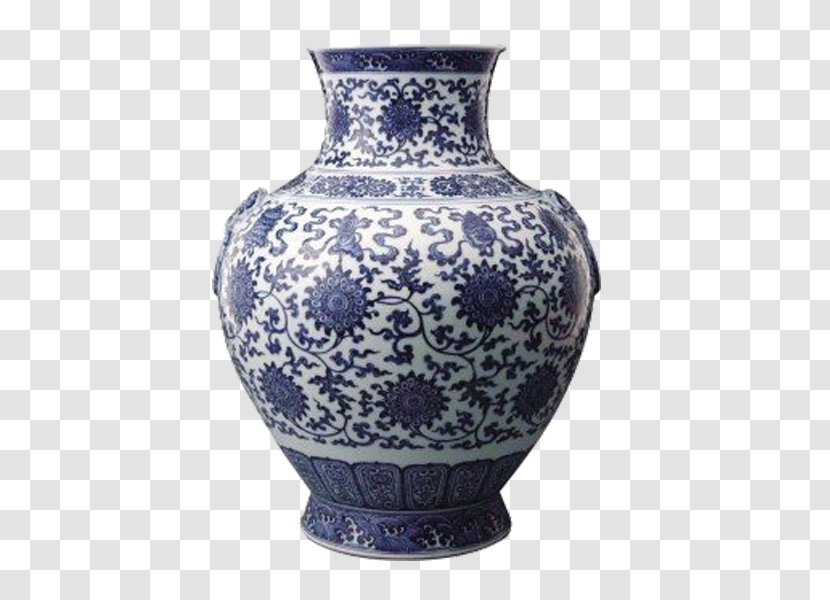 China Blue And White Pottery Vase Porcelain Ceramic - Art - Bottle Transparent PNG