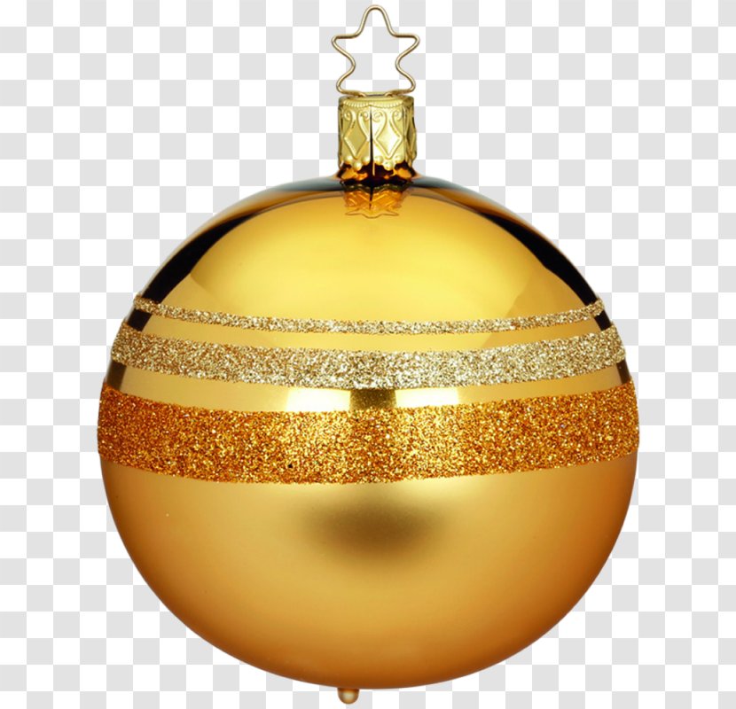 Christmas Ornament Decoration Glass Bell - Bird - Goldene Transparent PNG