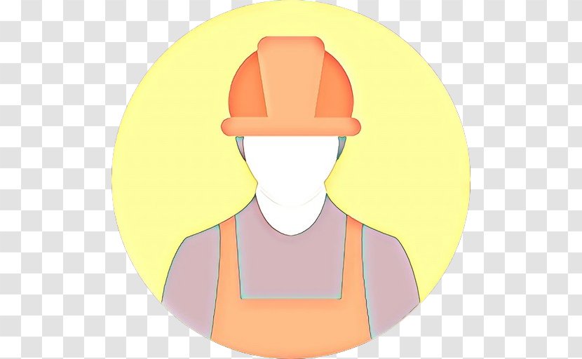 Yellow Hat Pink Neck Headgear - Peach Joint Transparent PNG