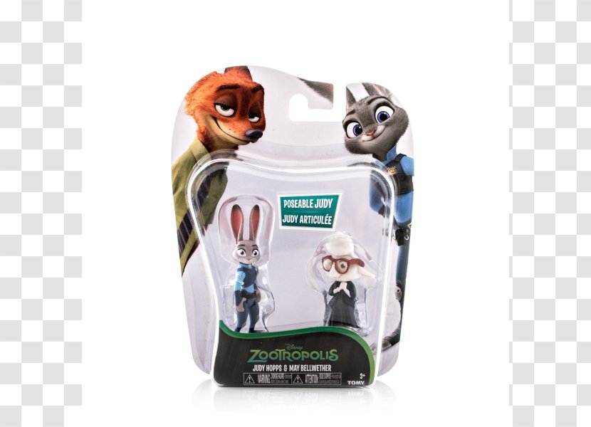 Lt. Judy Hopps Bellwether Finnick Nick Wilde Disney / Pixar CARS Movie Exclusive 124 Die Cast Car Mater - Tomy - Toy Transparent PNG