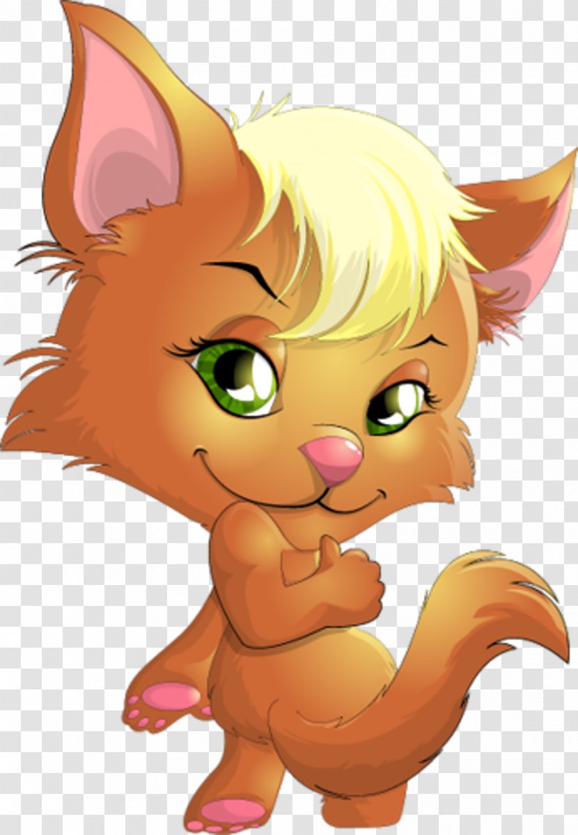 Cat Kitten Drawing - Cartoon - Fox Transparent PNG