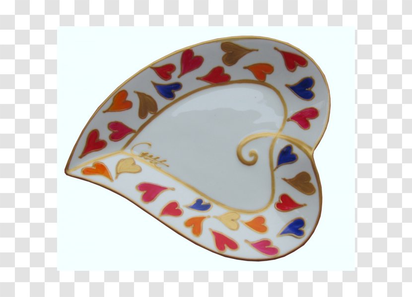 Porcelain - Hand Painted Heart Transparent PNG
