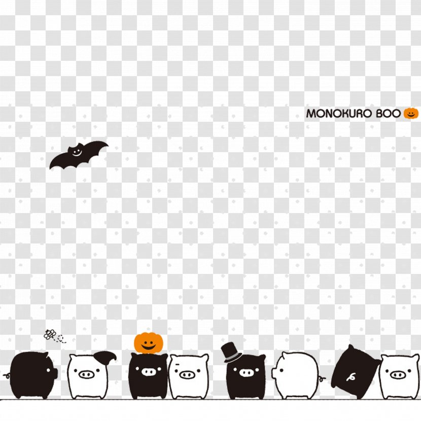 Monokuro Boo San-X Wallpaper - Flower - Little Pig Transparent PNG