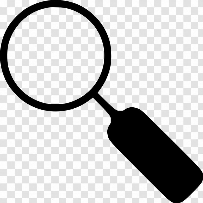 Clip Art - Black And White - Magnifying Glass Transparent PNG