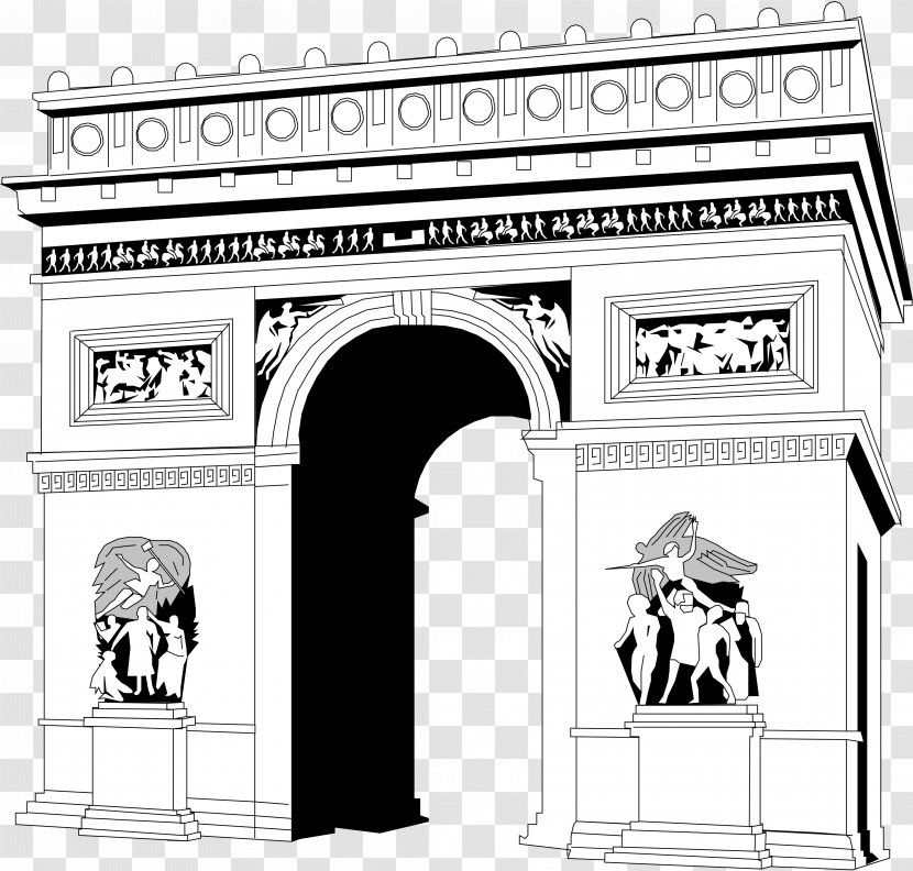 Arc De Triomphe Clip Art Vector Graphics Illustration - Architecture - Drawing Easy Urban Sketching Transparent PNG
