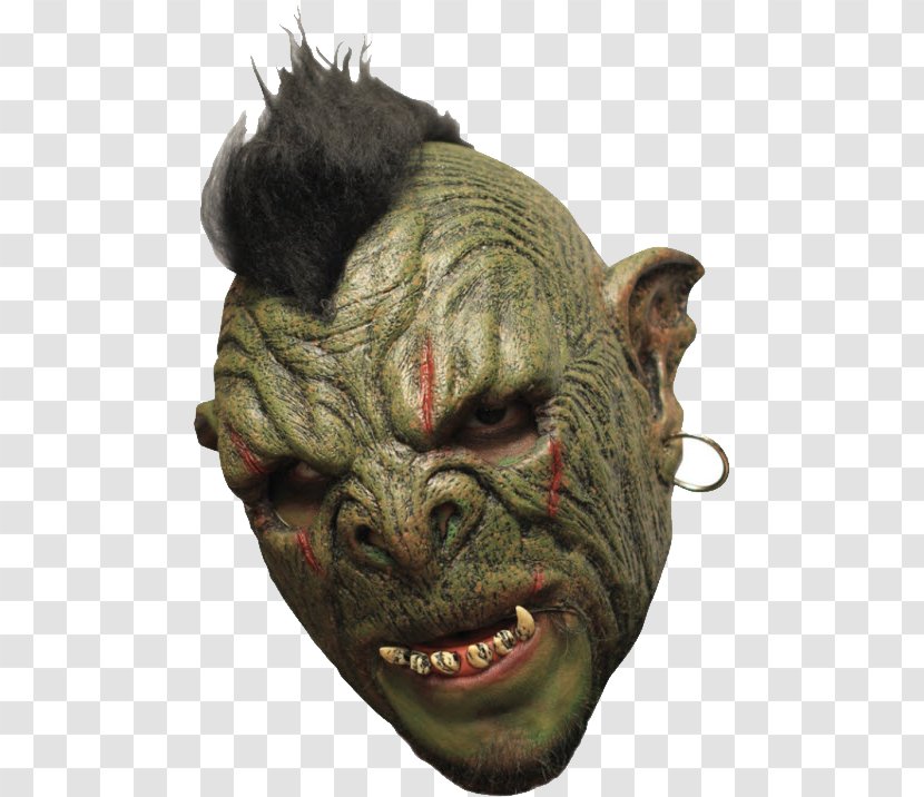 Latex Mask Costume Orc Goblin - Fictional Character Transparent PNG