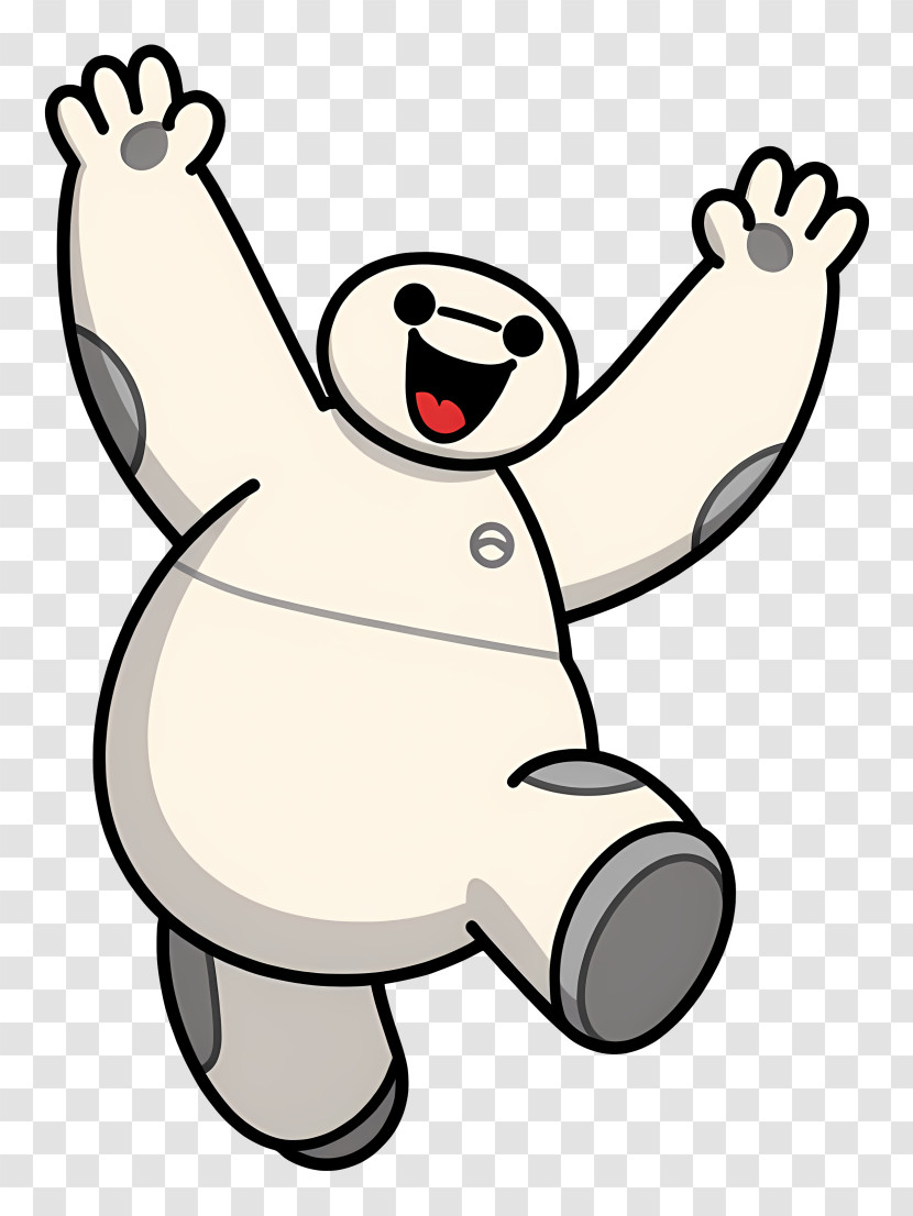 Baymax - White Chubby Robot Mascot Transparent PNG