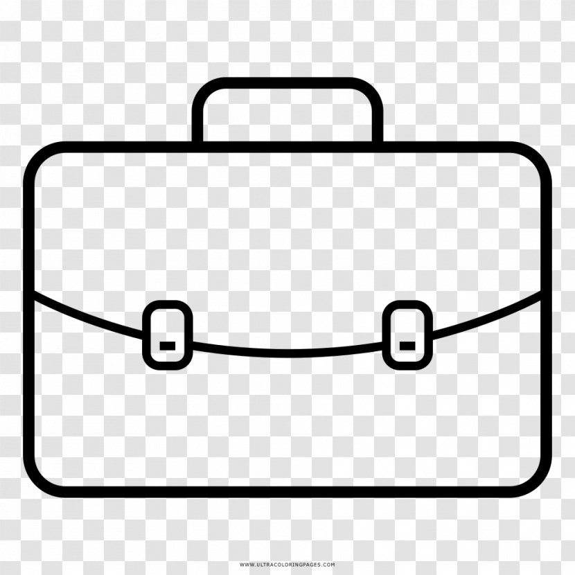 Coloring Book Drawing Briefcase Paper Suitcase - Page Transparent PNG