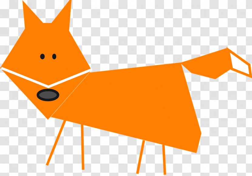 Clip Art - Cartoon - Origami Fox Transparent PNG