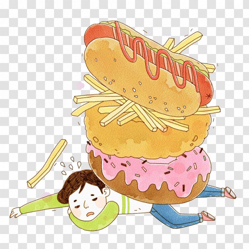 Hot Dog Junk Food Fast French Fries Clip Art - Cartoon - Dogs And Children Transparent PNG