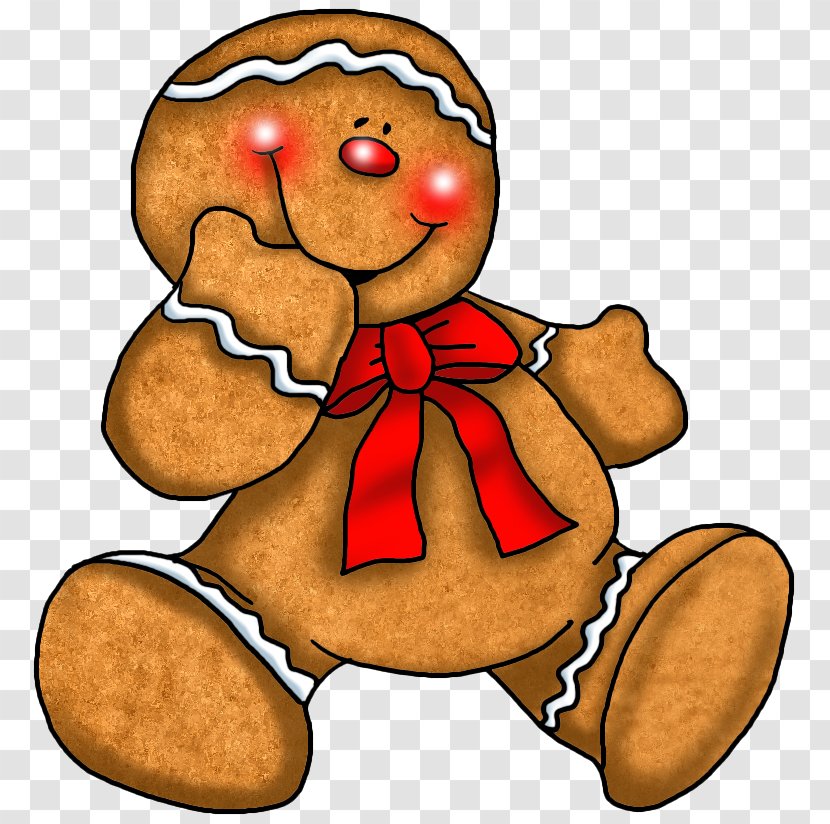 Gingerbread House Man Candy Cane Clip Art - Silhouette Transparent PNG