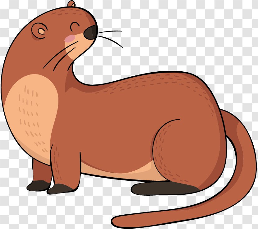 Otter Cartoon - Animal Figure Marmot Transparent PNG