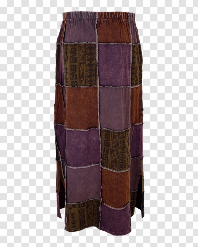 Purple Violet Brown Skirt Pocket - Patchwork Transparent PNG