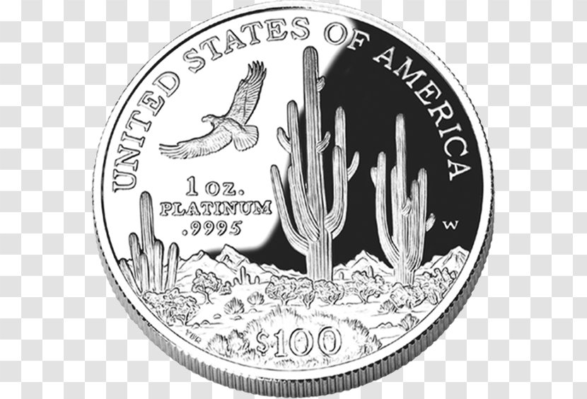 American Platinum Eagle Coin Bullion - United States Dollar Transparent PNG