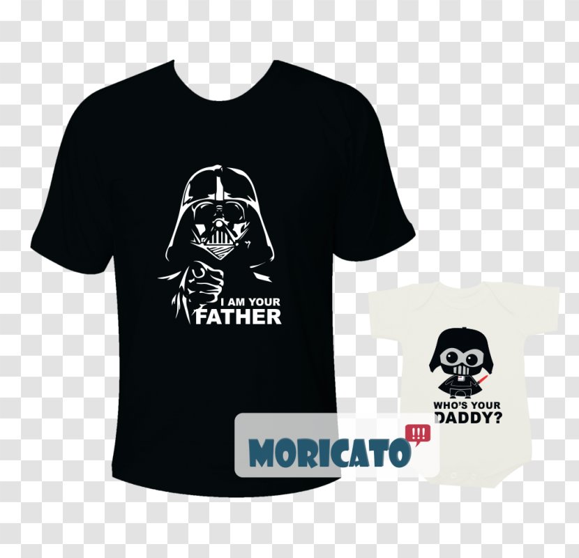 T-shirt Anakin Skywalker Luke Father Son - Black Transparent PNG