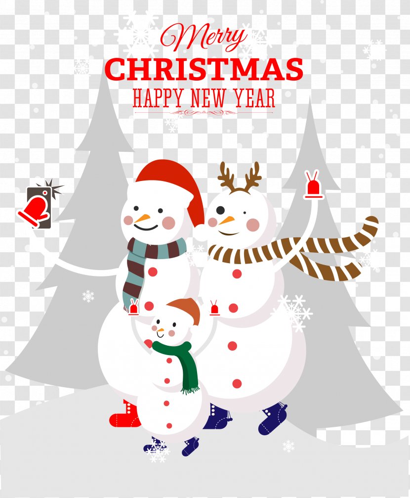 Snowman Graphic Design Clip Art - Christmas Decoration - Cute Beckons To Us Transparent PNG