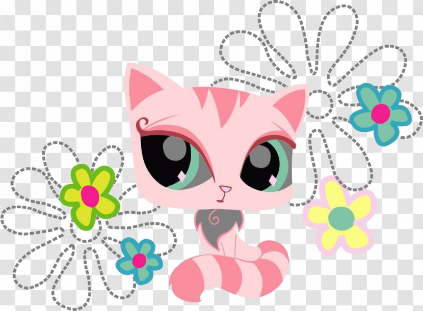 Whiskers Kitten Cat Cuteness Illustration - Heart - Flowers Transparent PNG