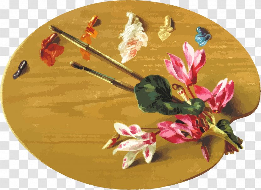Palette Artist Visual Arts - Flora - Watercolor Painting Paintbrush Transparent PNG