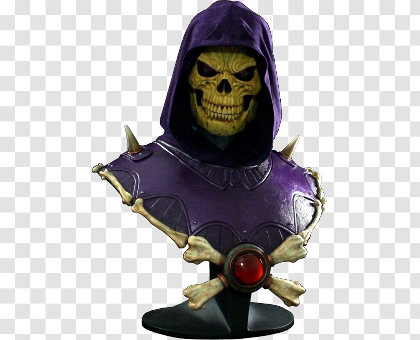 Skeletor Bust Masters Of The Universe Figurine Character - He Man Transparent PNG