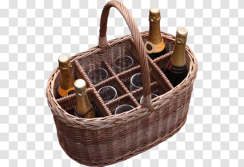 Wine Picnic Baskets Hamper Drink - Bottle - Basket Transparent PNG