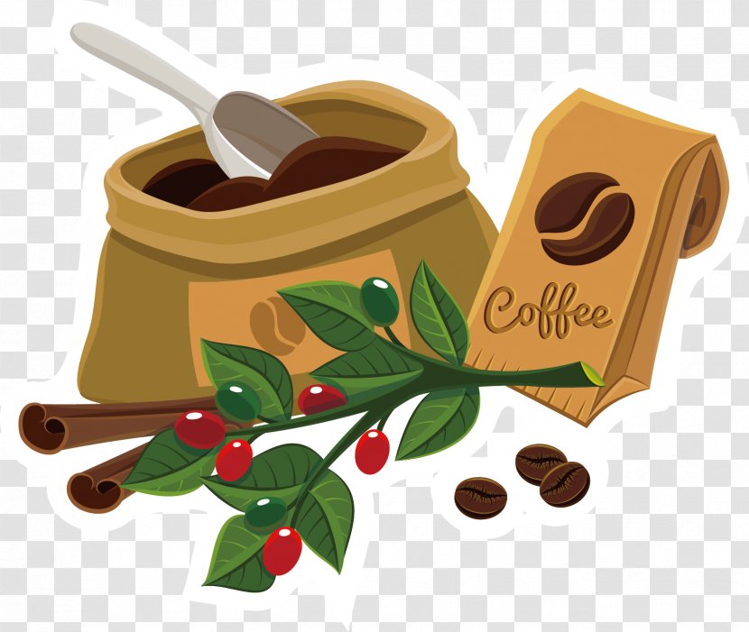 Coffee Bean Cafe Clip Art - Hand-painted Powder Transparent PNG
