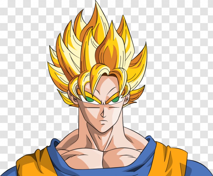 Goku Majin Buu Super Saiyan Line Art Color - Cartoon Transparent PNG