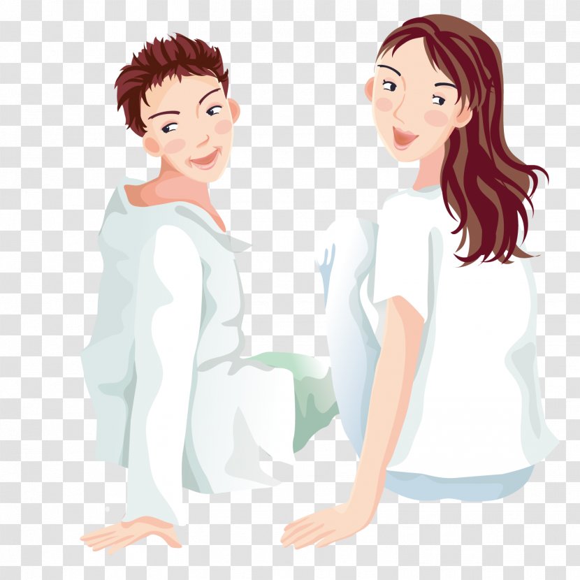 Couple Download Illustration - Cartoon - Sweet Transparent PNG