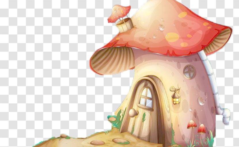 Mushroom House Illustration - Shed - Mushroom,color,Fungus,lovely,Cartoon Transparent PNG