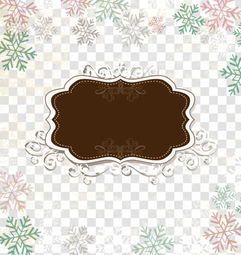 Download - Border - Snowflake Background Elegant Vector Material Transparent PNG