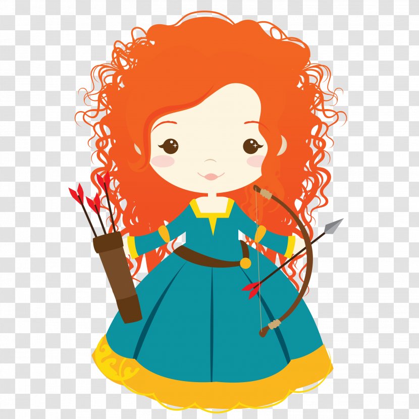 Merida Rapunzel Disney Princess Clip Art - Watercolor - Sophia Transparent PNG