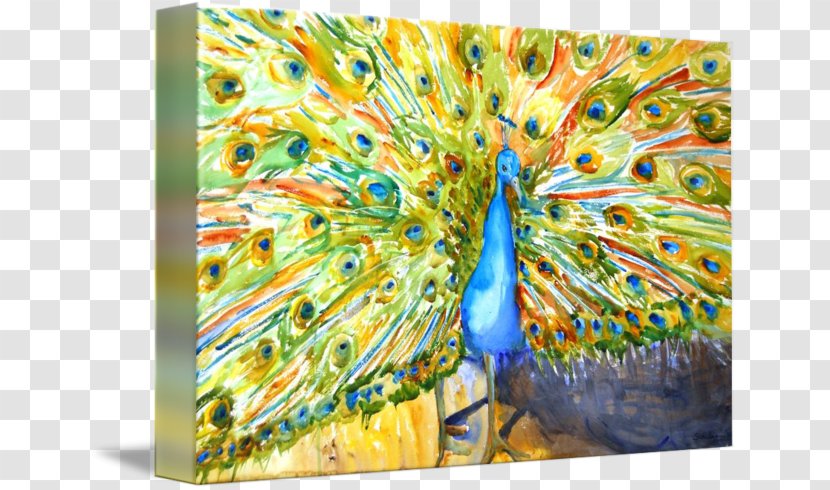 Modern Art Watercolor Painting Abstract - Peacock Transparent PNG
