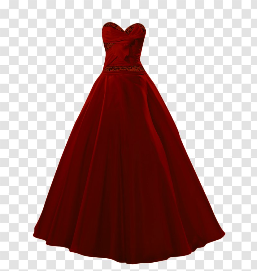 Ball Gown Maroon Prom Dress - Formal Wear Transparent PNG