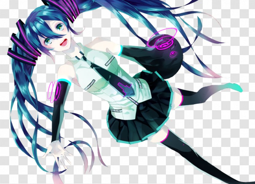 Hatsune Miku Vocaloid Rendering Art - Watercolor Transparent PNG