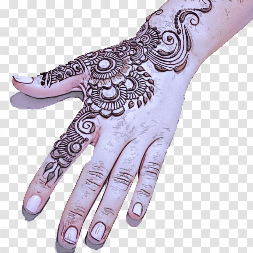 Mehndi Pattern Nail Finger Hand - Wrist Visual Arts Transparent PNG