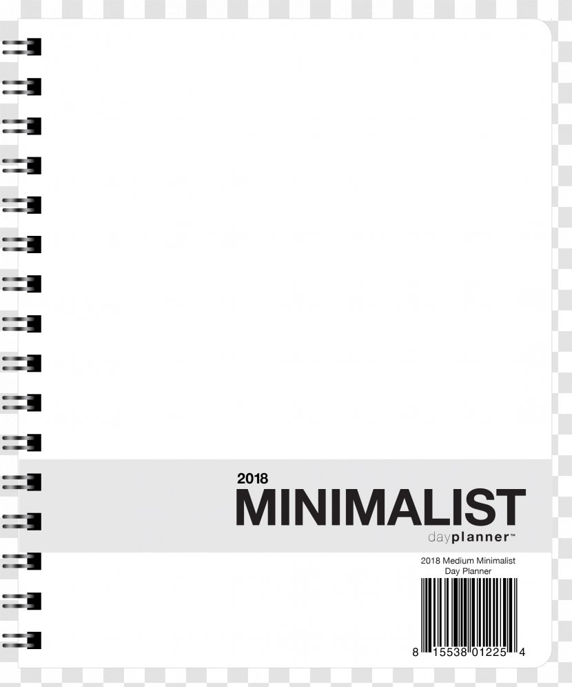Paper Personal Organizer Calendar Minimalism Month - Black M - Minimal New Transparent PNG