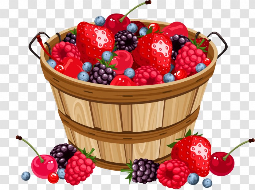 Strawberry Basket Clip Art - Blackberry - Berries Transparent PNG