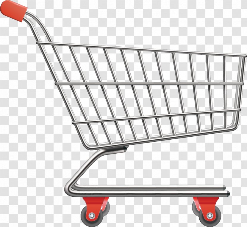 Shopping Cart - Realistic Vector Supermarket Transparent PNG