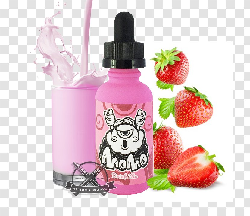 Strawberry Juice Milkshake - Glass Bottle Transparent PNG