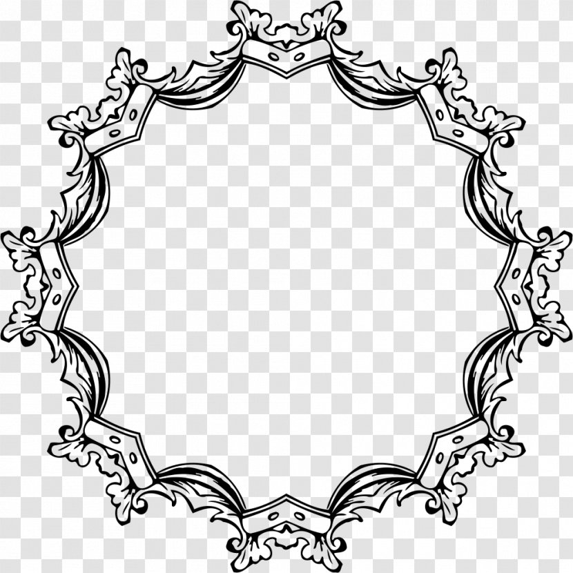Black And White Picture Frames Clip Art - Symmetry - Design Transparent PNG