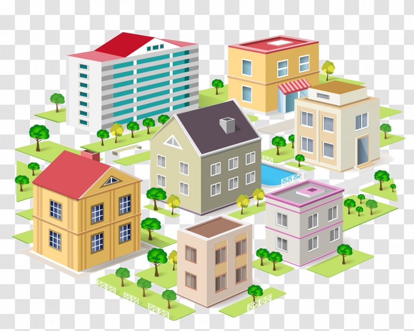 Building Isometric Projection Art - Architecture - City Transparent PNG