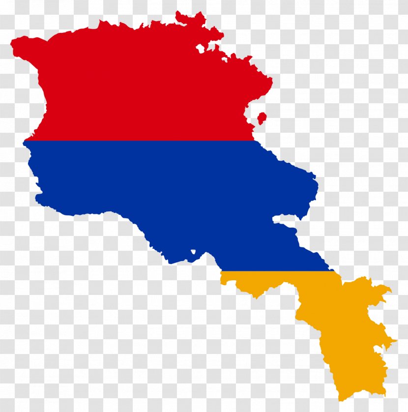Flag Of Armenia Vector Map - Sky Transparent PNG