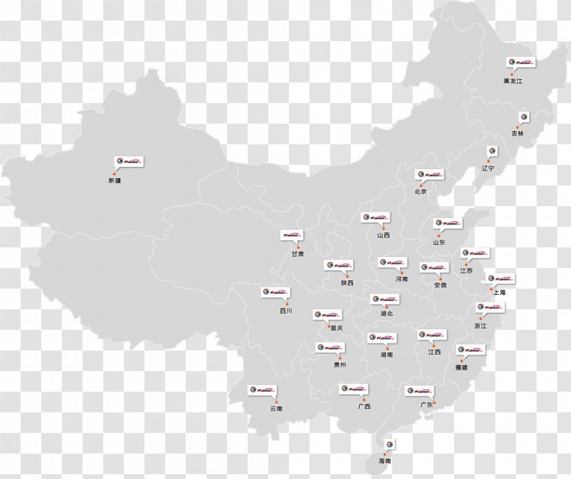 Flag Of China Blank Map - Vector Transparent PNG