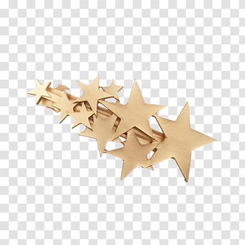 Barrette Earring Hairstyle - Clothing Accessories - Gold Stars Transparent PNG