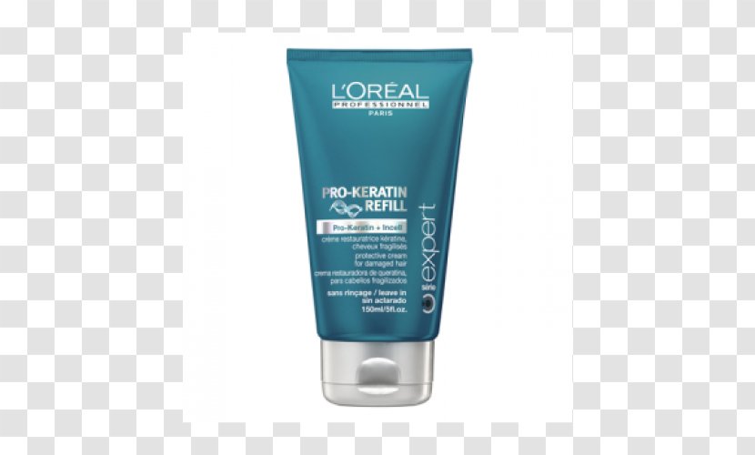 Lotion L'Oréal Professionnel Série Expert PRO-KERATIN REFILL Shampoo Hair Care Shower Gel Moisturizer - Body Shop - Cream Transparent PNG
