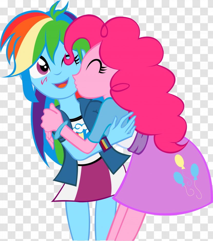 Rainbow Dash Pinkie Pie My Little Pony: Equestria Girls - Watercolor - Pink Transparent PNG